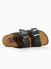 Sunbay Leder-Pantoletten "Trefle" in Anthrazit