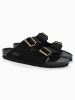 Sunbay Leder-Pantoletten "Trefle" in Schwarz