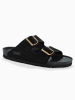 Sunbay Leder-Pantoletten "Trefle" in Schwarz