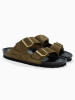 Sunbay Leren slippers "Trefle" bruin
