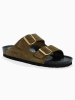 Sunbay Leren slippers "Trefle" bruin