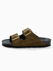 Sunbay Leren slippers "Trefle" bruin