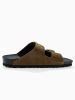 Sunbay Leren slippers "Trefle" bruin