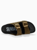 Sunbay Leren slippers "Trefle" bruin