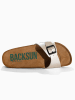 BACKSUN Leder-Pantoletten "Paris" in Creme