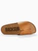 BACKSUN Leren slippers "Djila" lichtbruin