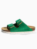 BACKSUN Leren slippers "Bali" groen