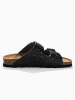 BACKSUN Leder-Pantoletten "Bali" in Schwarz