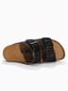 BACKSUN Leder-Pantoletten "Bali" in Schwarz