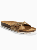 BACKSUN Leder-Pantoletten "Paris" in Gold