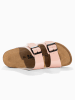 BACKSUN Leren slippers "Bali" lichtroze