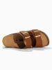 BACKSUN Slippers "Gwana" lichtbruin