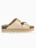 BACKSUN Slippers "Gwana" goudkleurig