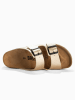 BACKSUN Slippers "Gwana" goudkleurig