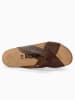 BACKSUN Leren sleehakslippers "Itaga" bruin