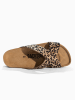 BACKSUN Leren slippers "Milano" lichtbruin