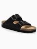 BACKSUN Leren slippers "Vada" zwart
