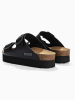 BACKSUN Leren slippers "Maldives" zwart