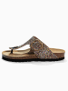 BACKSUN Leren teenslippers "Singapore" meerkleurig