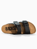 BACKSUN Leder-Pantoletten "Maldives" in Schwarz