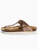 BACKSUN Leren teenslippers "Chimbote" roségoudkleurig