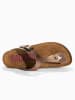 BACKSUN Leren teenslippers "Chimbote" roségoudkleurig