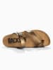 BACKSUN Leder-Zehentrenner "Barcelone" in Gold