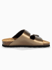 BACKSUN Leren slippers "Bali" lichtbruin