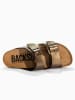 BACKSUN Leren slippers "Bali" lichtbruin