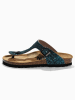 BACKSUN Leder-Zehentrenner "Singapore" in Blau