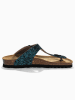 BACKSUN Leder-Zehentrenner "Singapore" in Blau