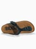 BACKSUN Leren teenslippers "Singapore" blauw