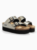 BACKSUN Leren slippers "Maldives" beige