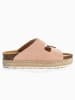 BACKSUN Leren slippers "Onyx" lichtroze