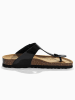 BACKSUN Leren teenslippers "Singapore" zwart