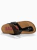 BACKSUN Leren teenslippers "Singapore" zwart