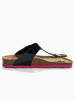 BACKSUN Leren teenslippers "Singapore" zwart