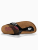 BACKSUN Leren teenslippers "Singapore" zwart