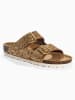 BACKSUN Slippers "Pantoletten "Bali"" goudkleurig