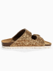 BACKSUN Slippers "Pantoletten "Bali"" goudkleurig