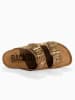 BACKSUN Slippers "Pantoletten "Bali"" goudkleurig
