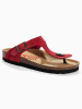 BACKSUN Leder-Zehentrenner "Singapore" in Rot