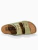BACKSUN Leren slippers "Bali" groen