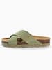 BACKSUN Leren slippers "Lauren" groen