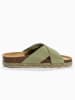 BACKSUN Leren slippers "Lauren" groen
