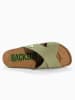BACKSUN Leren slippers "Lauren" groen