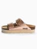 BACKSUN Leder-Pantoletten "Bali" in Roségold