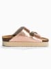 BACKSUN Leren plateau-slippers "Bali" roségoudkleurig