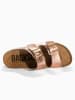 BACKSUN Leder-Pantoletten "Bali" in Roségold