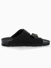 BACKSUN Leren slippers "Bali" zwart